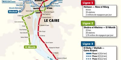 Metro xəritəsi Qahirənin